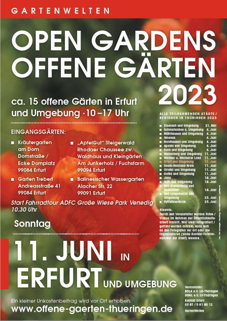 Erfurt Offene Gärten Open Gardens